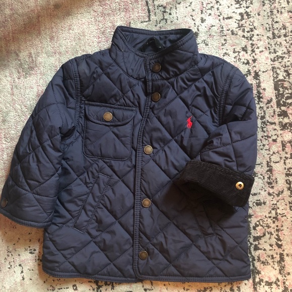 polo quilted car coat